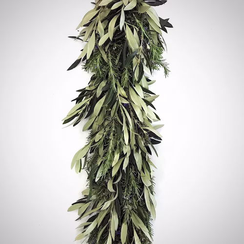 Fresh Rosemary and Olive Garland