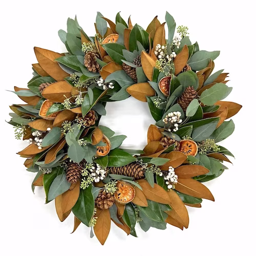 Holiday Magnolia Wreath